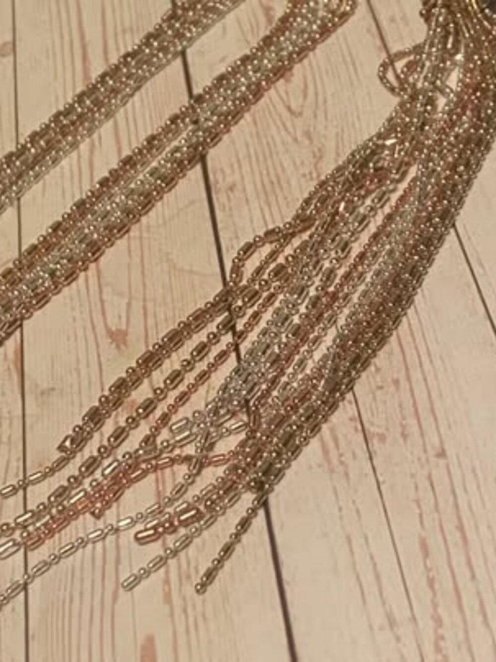 Beautiful multi-strand 18" tri-color necklace